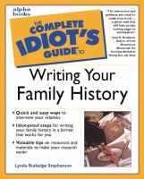 The_complete_idiot_s_guide_to_writing_your_family_history